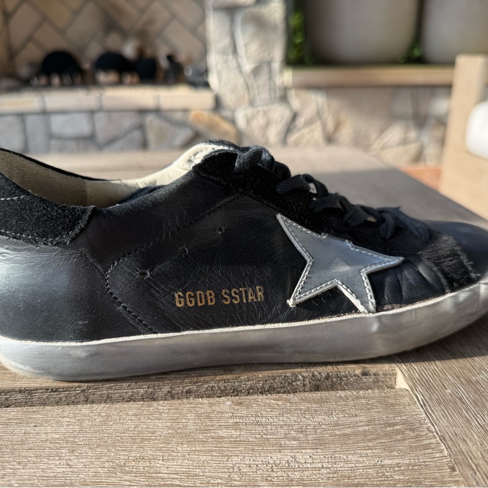 Golden Goose Super Star Leather low top sneakers with Silver Star
